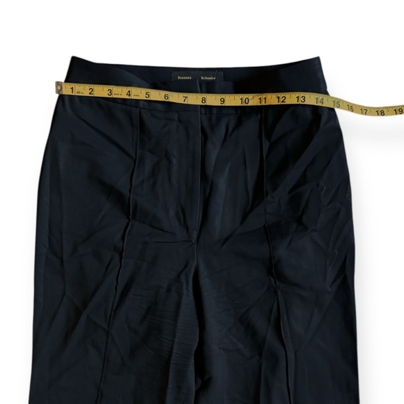 Proenza Schouler Wool Blend Black Dress Pants Size 4 Small Sleek Work Office - Picture 4 of 10